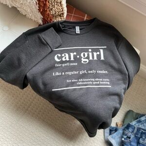 CAR GIRL Sweatshirt Size Small